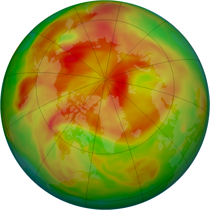Arctic ozone map for 23 April 2015